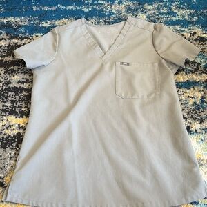 Figs Catarina Scrub Top Cement